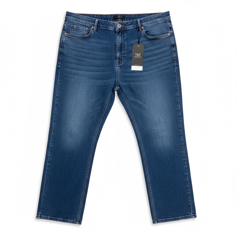 The Perfect Jean Thick Thicc Slim Straight Jeans Admiral Blue 44x28 NWT Stretch